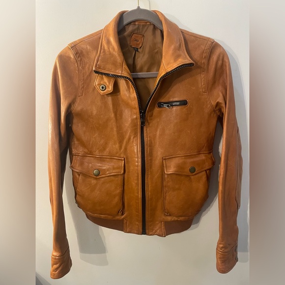 GAP Leather Bomber Jacket - Picture 7 of 9